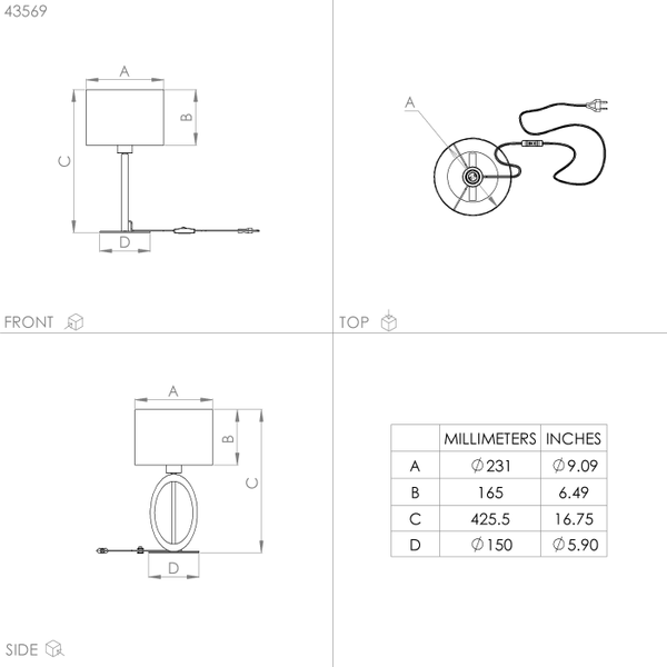 BASILDON 1 table lamp