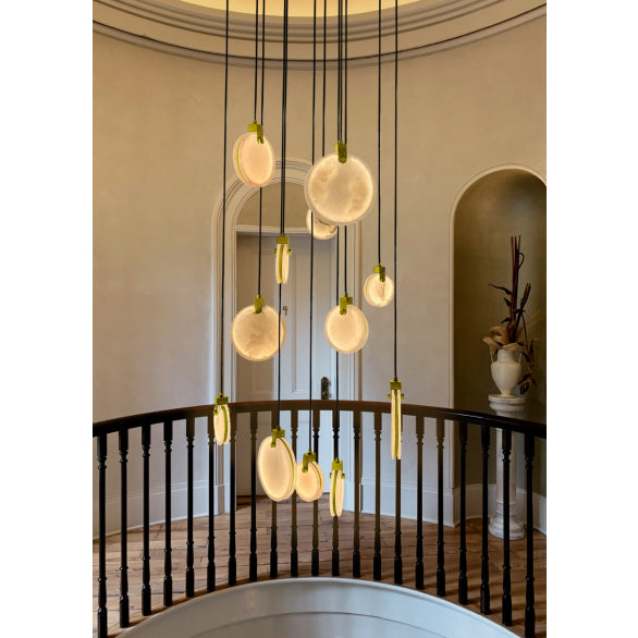 PANISH 12LT MARBLE PENDANT GOLD