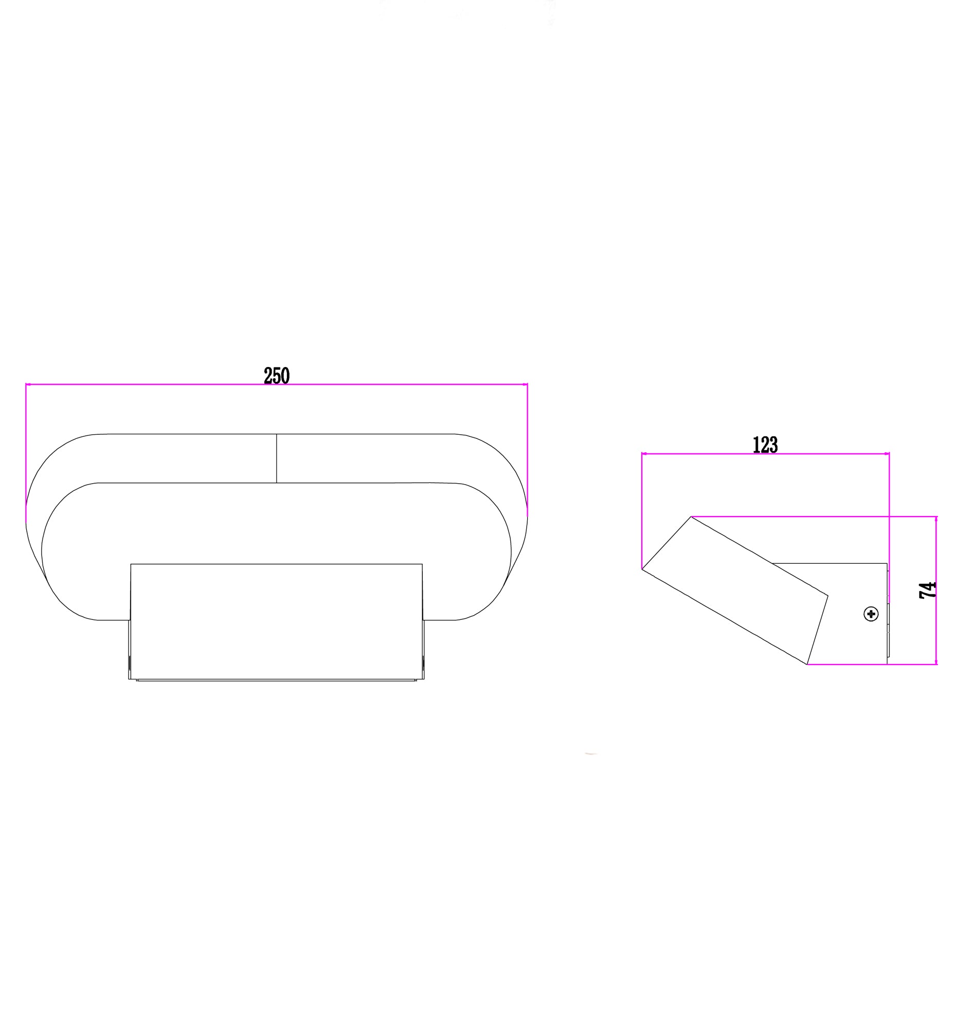 GLANS Exterior LED Surface Mounted Wall Lights 