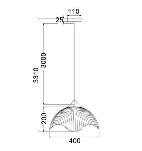 SPIAGGIA: Dome Shape & Wavy Edge Pendant Lights