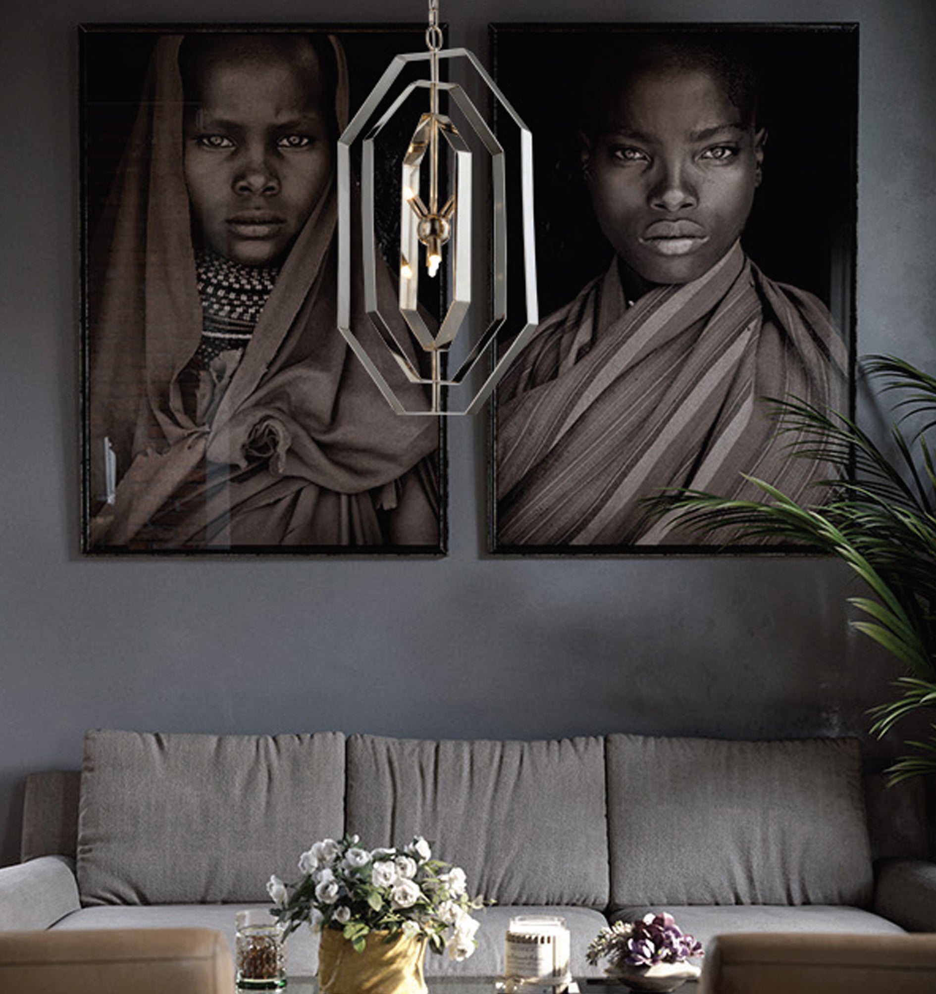 ORBITA: Bohemian Polished Nickel Pendant Light