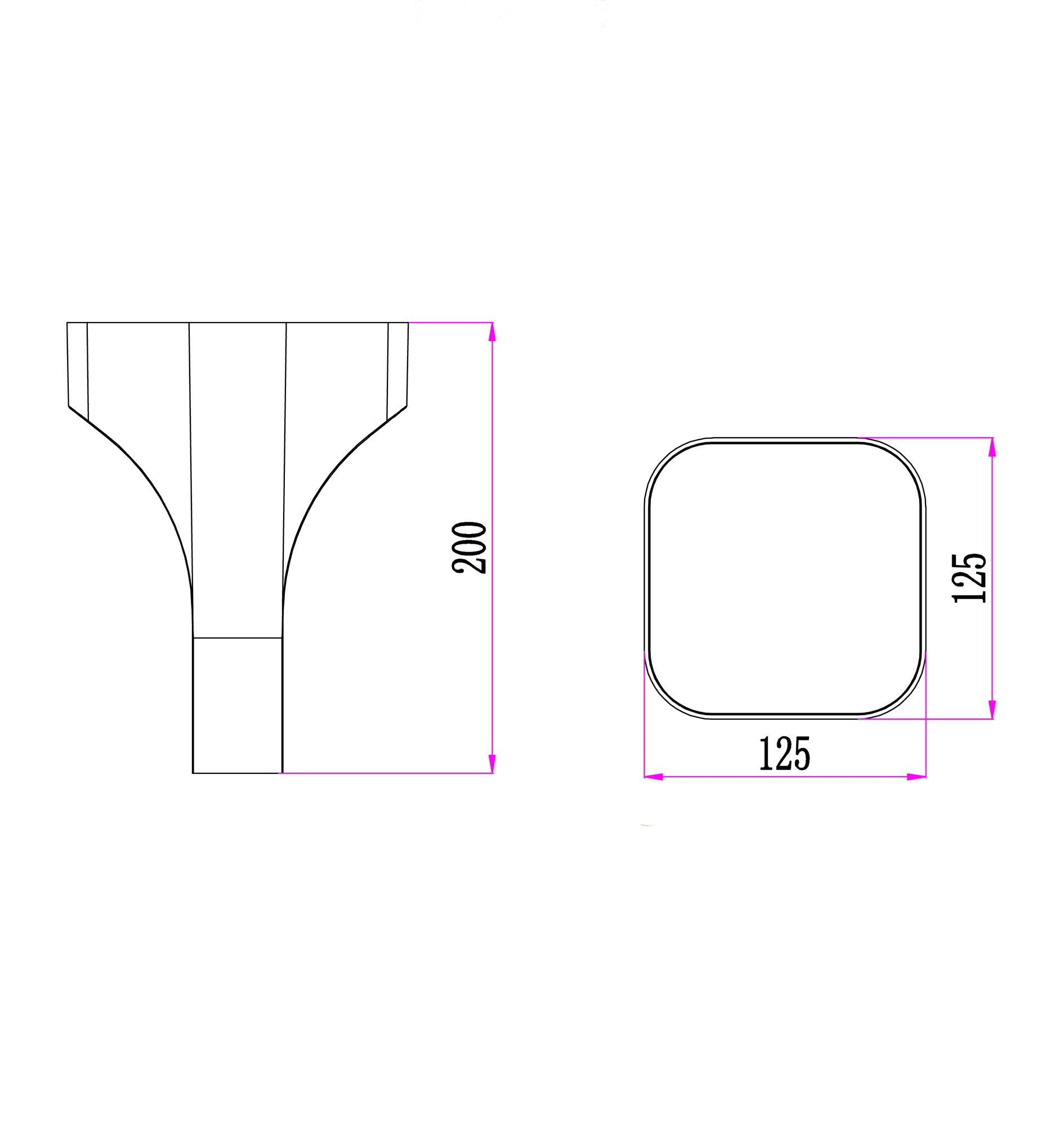 SHU: Exterior LED Dark Grey 2-Way Surface Mounted Wall Light IP65