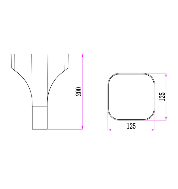 SHU: Exterior LED Dark Grey 2-Way Surface Mounted Wall Light IP65