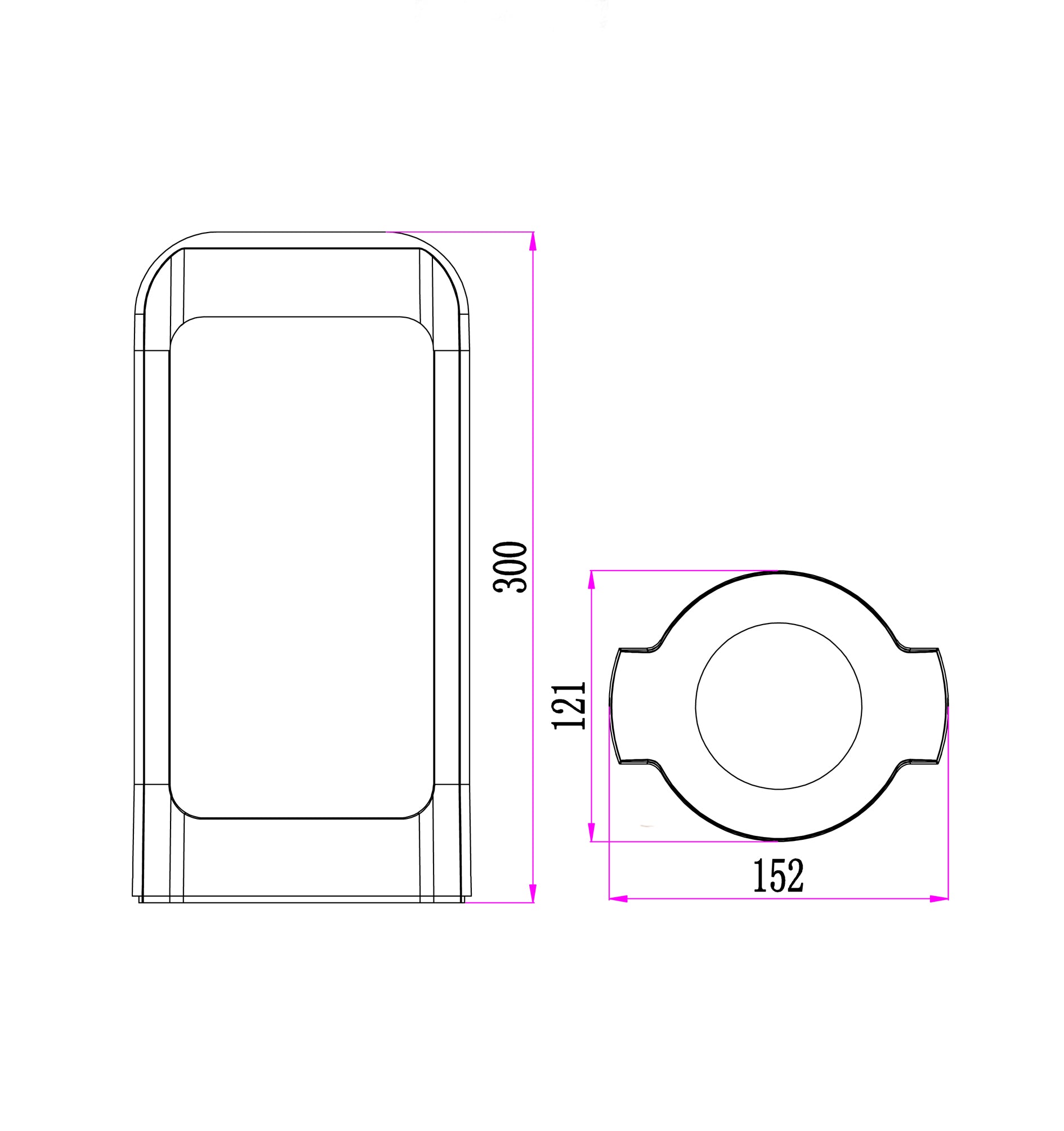 SEKER Exterior LED Surface Mounted Bollard Lights