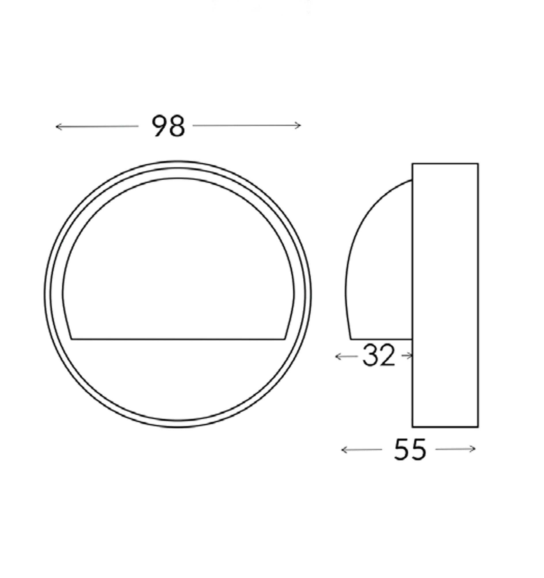 STE: Exterior LED 12V Surface Mounted Stainless steel/ Copper Eyelid Step / Wall Lights IP54
