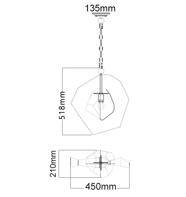 METEORA Interior Single Pendant Light 