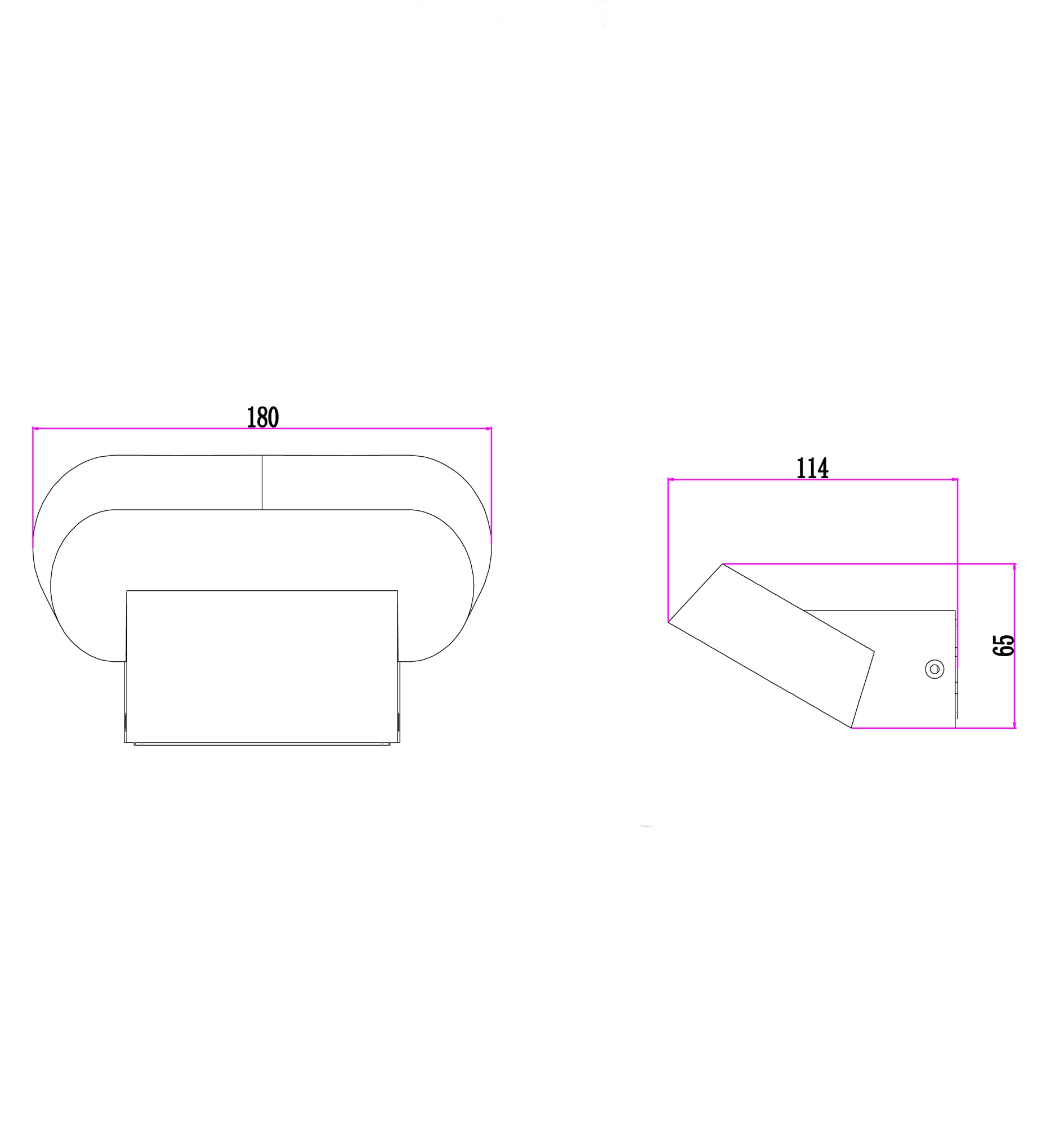 GLANS Exterior LED Surface Mounted Wall Lights 