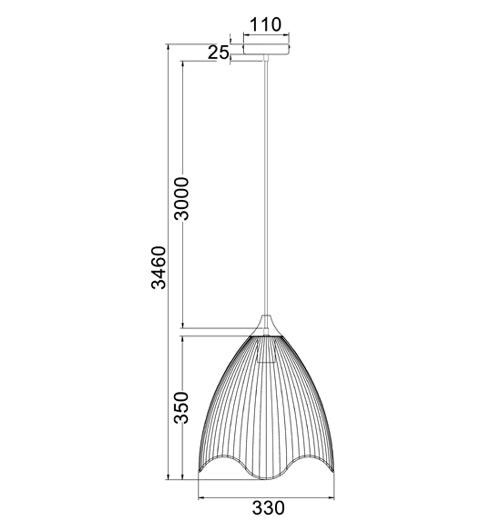 SPIAGGIA: Cone Shape & Wavy Edge Pendant Lights