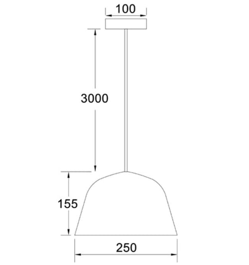 PASTEL: Scandinavian Angled Dome Shape Pendant Lights