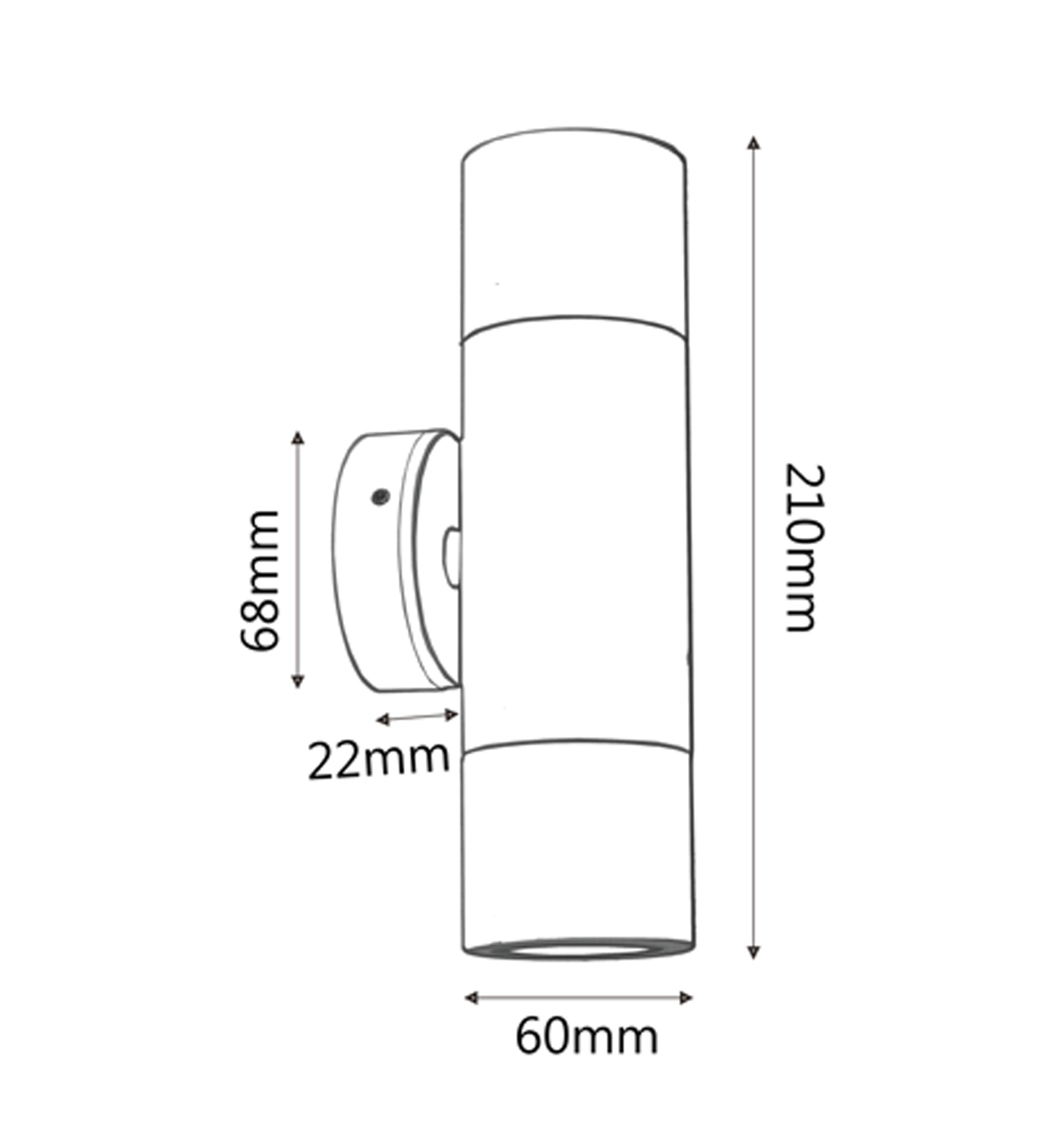 GU10 exterior wall pillar spot lights made of 316 stainless steel