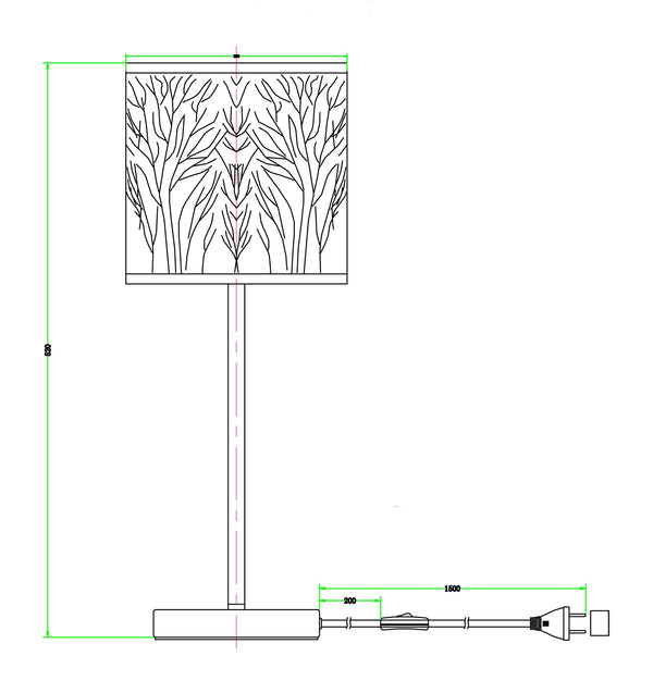 AUTUMN: Round Aged Bronze with Amber Lining Table Lamp