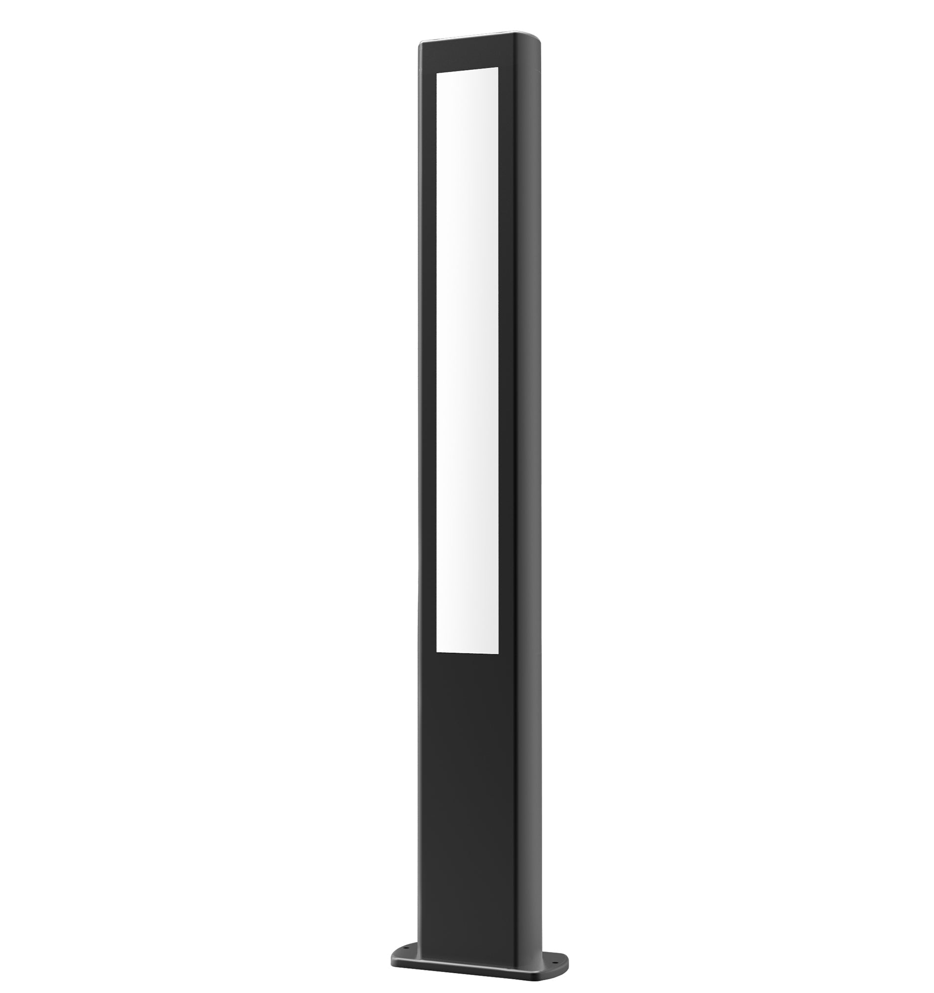 AMUN LED Bollard Rectangular in Matte Black 