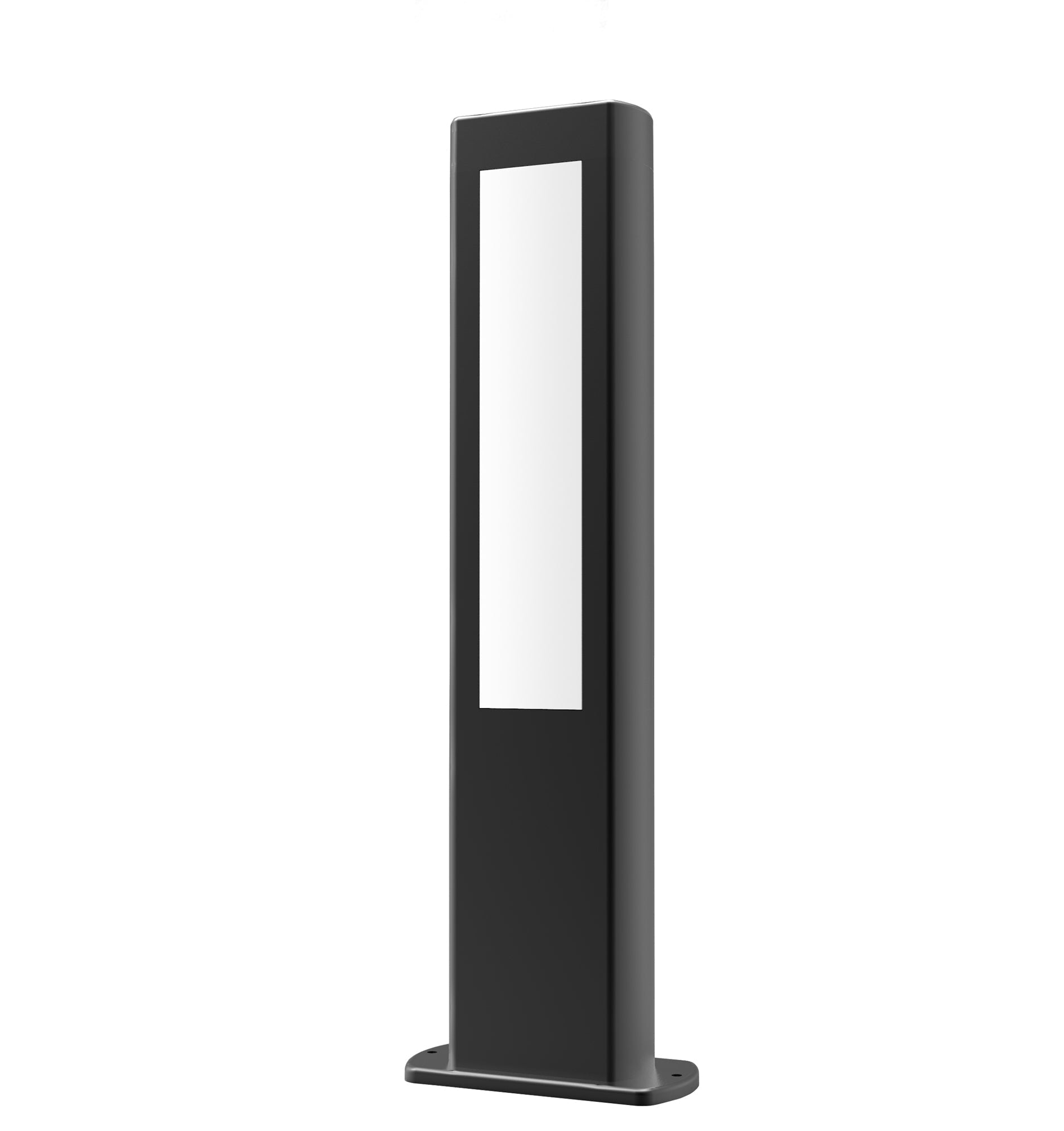 AMUN LED Bollard Rectangular in Matte Black 