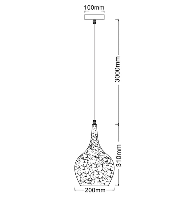 CELESTE: Bohemian Rustic Embossed Bell Shape Pendant Light