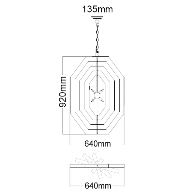 ORBITA: Bohemian Oil Rubbed Bronze Pendant Light