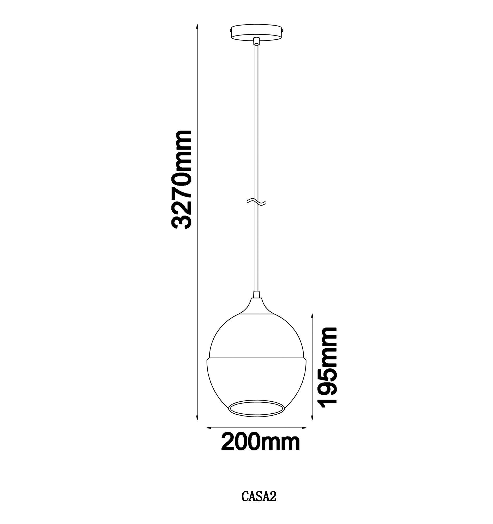 CASA: White With Amber Wine Glass Shape Pendant Light