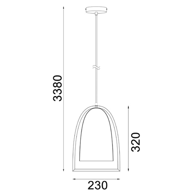 SWING: Ellipse with Wood Frame Pendant Lights