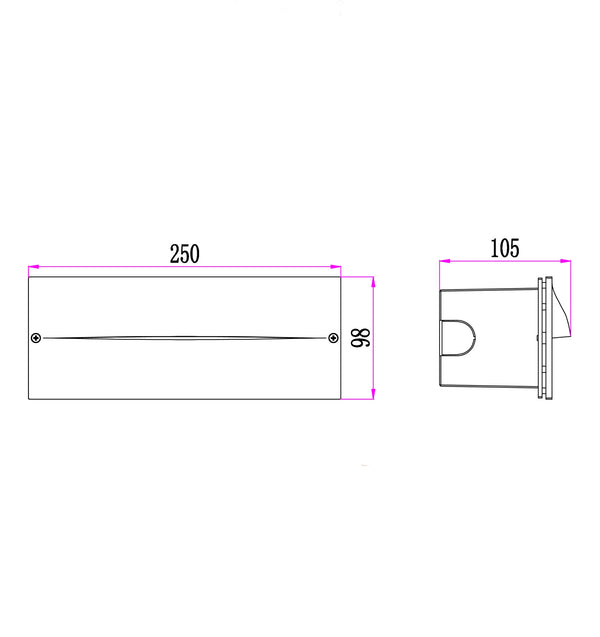 OGA Exterior LED recessed wall lights
