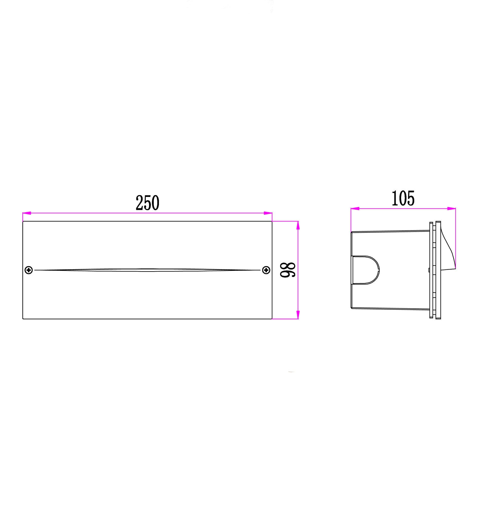 OGATRI Exterior LED Tri-CCT Recessed Wall Lights