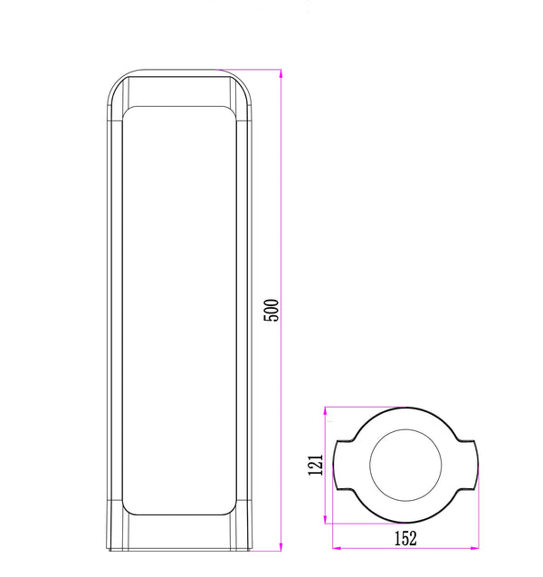 SEKER Exterior LED Surface Mounted Bollard Lights