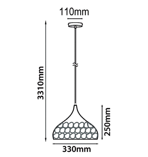 KOPER: Bohemian Copper Plated Dome Pendant Light