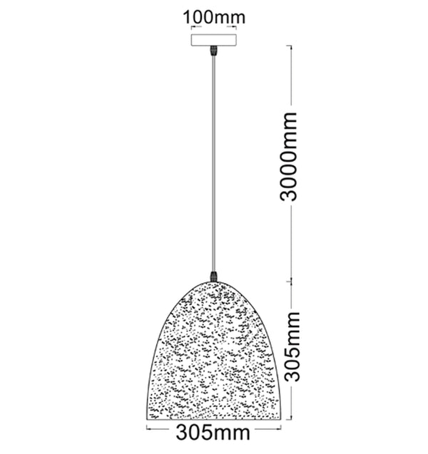 CELESTE: Bohemian Rustic Ellipse Shape Pendant Light