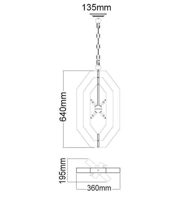 ORBITA: Bohemian Polished Nickel Pendant Light