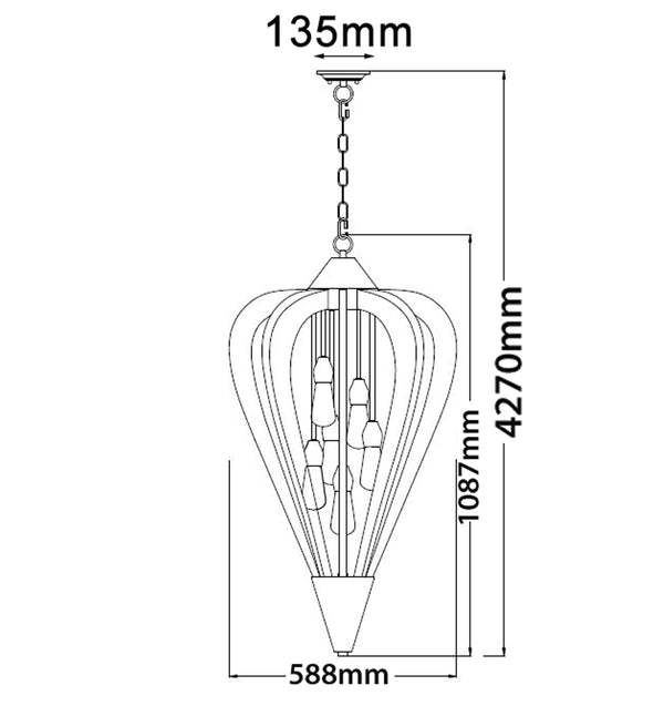 SENORITA: Rustic Large Tuscan Coffee Cherry /Winter Moss Wood Pendant Lights