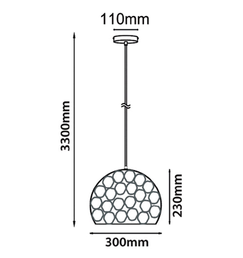 KOPER: Bohemian Copper Plated Wine Glass Shape Pendant Light