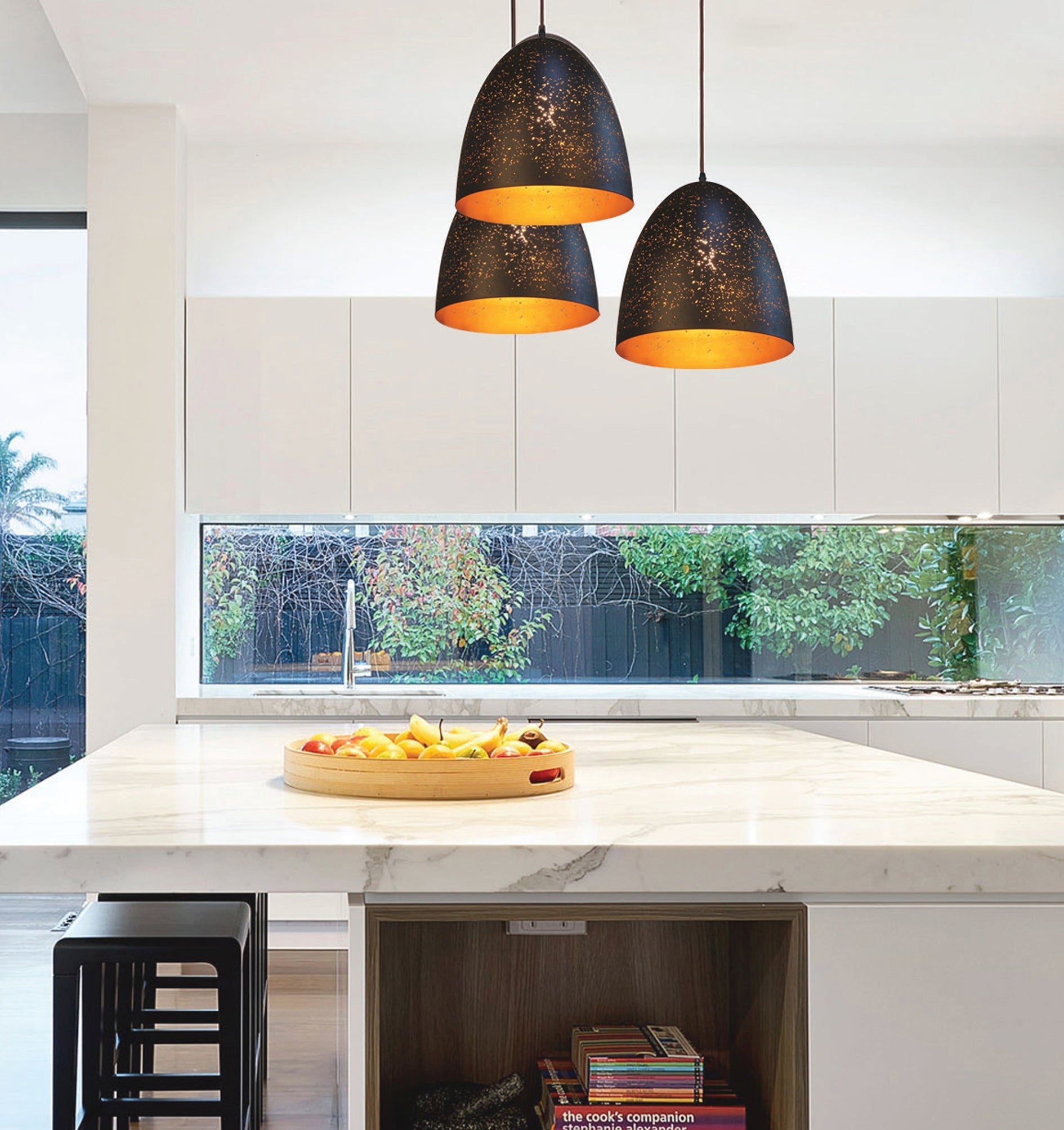 CELESTE: Bohemian Rustic Ellipse Shape Pendant Light