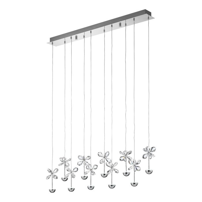 PIANOPOLI H/L 10X2.5W LED 3000K CHR/CRYSTAL