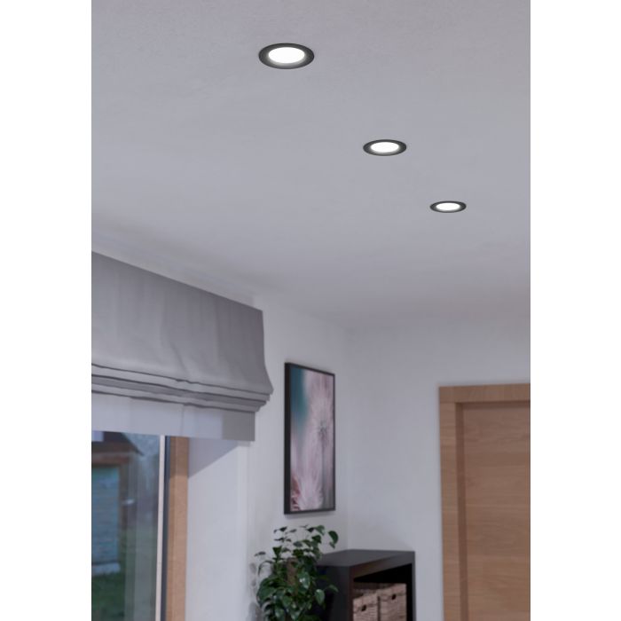 The stylish ROYSTAR downlight trim in black gimbal for perfect for enhancing your home's modern aesthetic with adjustable lighting options.