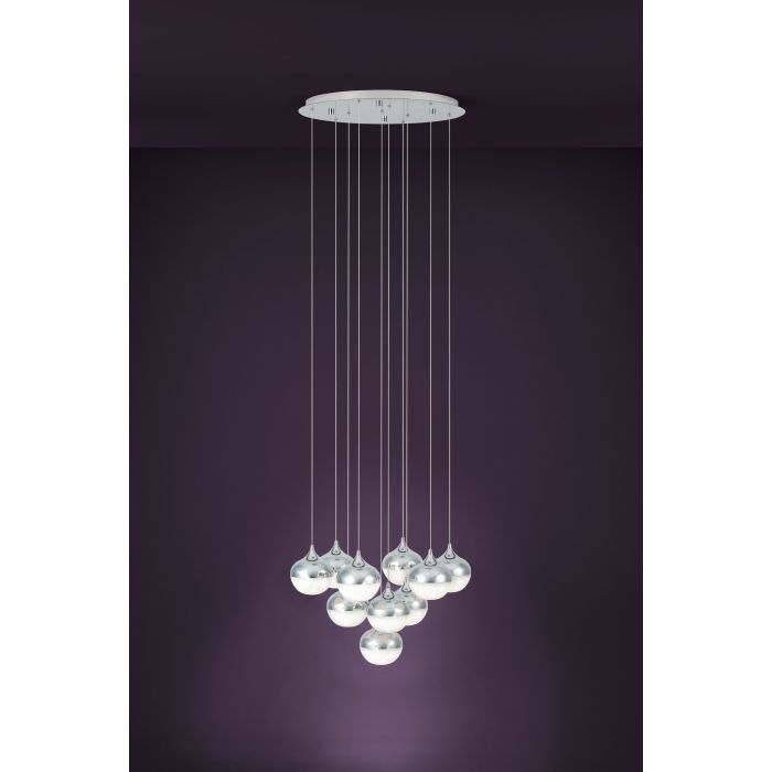 MIOGLIA H/L 10X3.15W LED 3000K CHR/GRAN