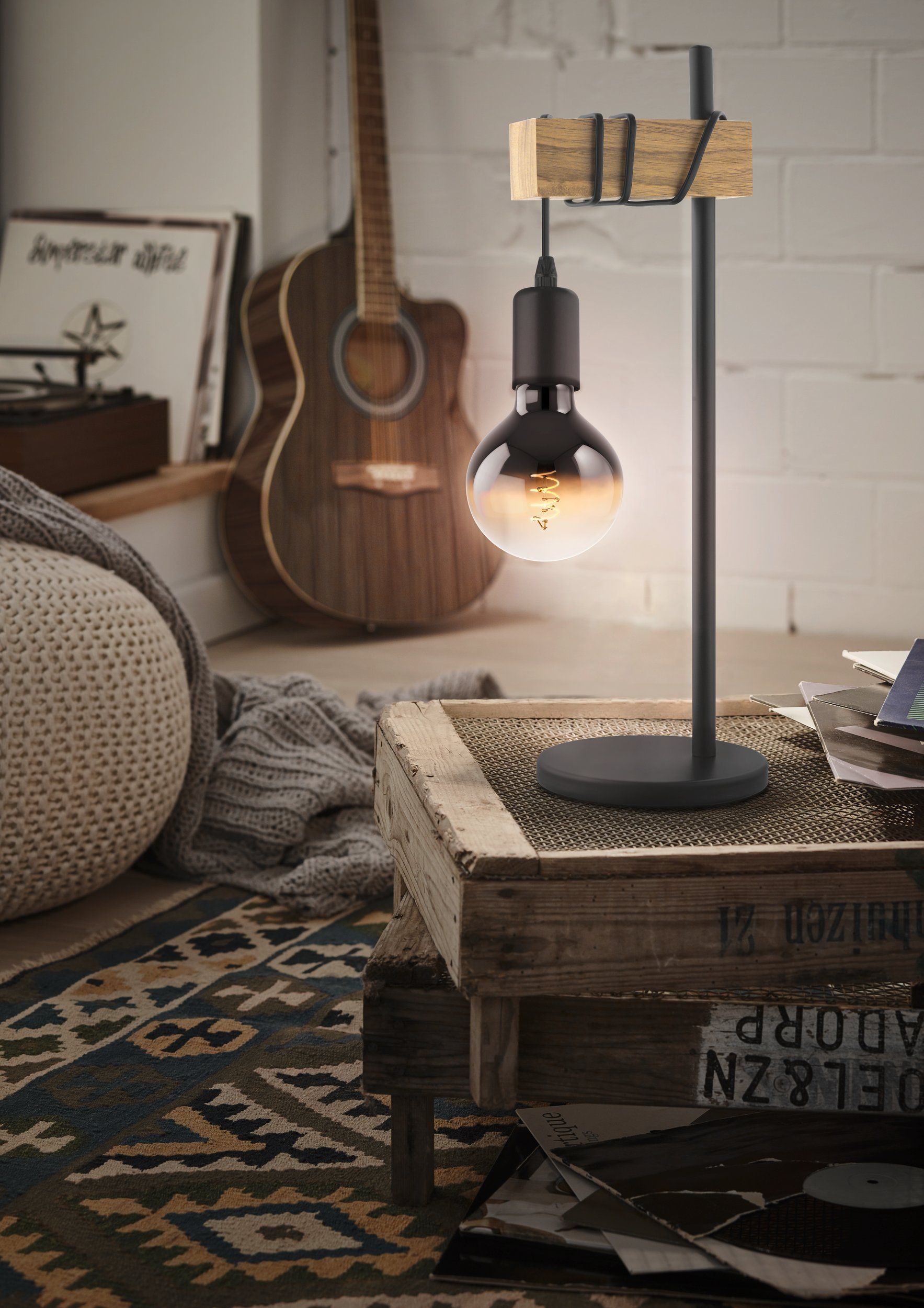 4W E27 LED G125 globe brown