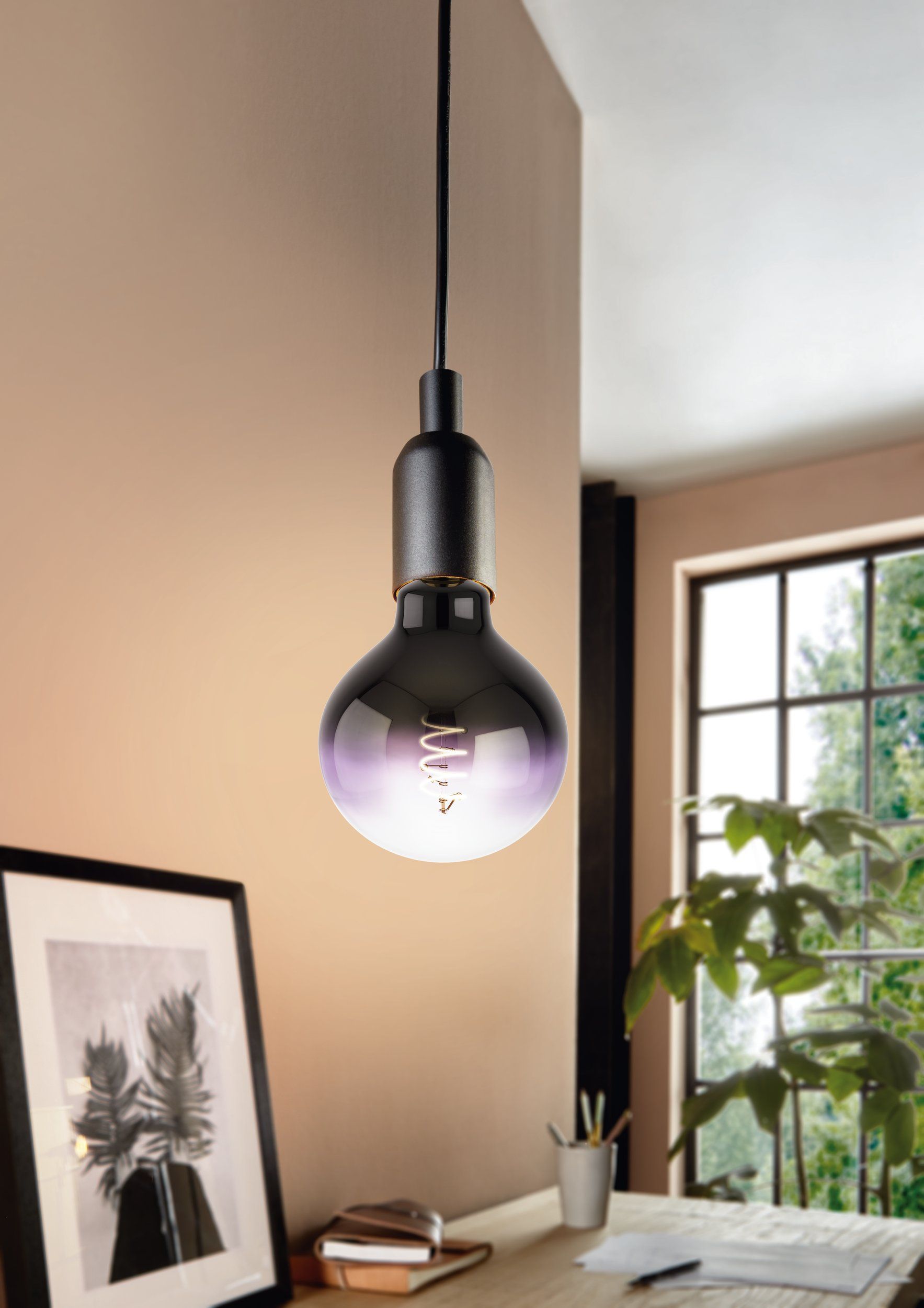 4W E27 LED G125 Globe Purple