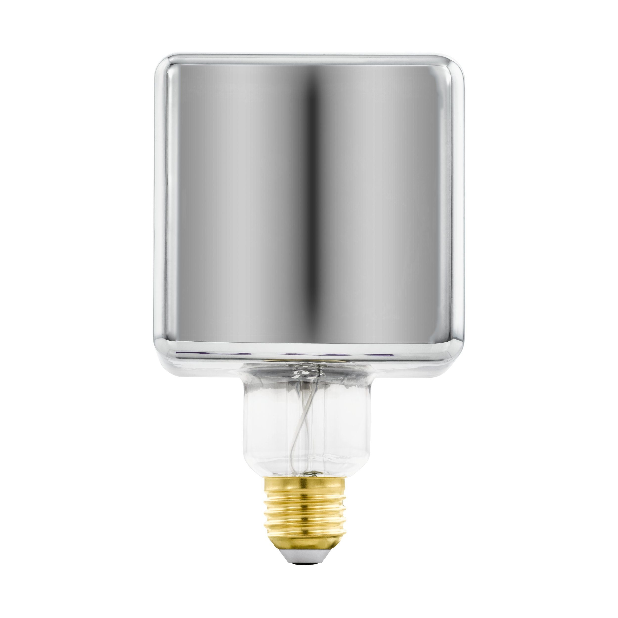 4W E27 LED Cube Globe Black Vapourised