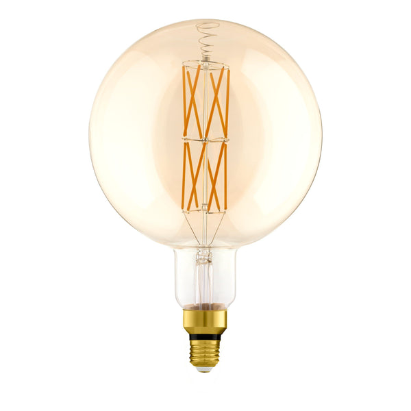 8W E27 LED G200 Globe Amber Bulbs