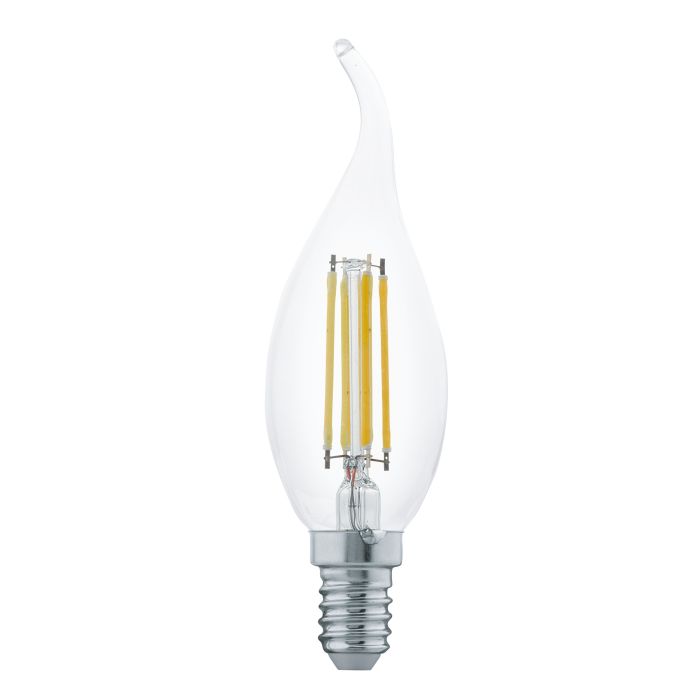 White LED 4W E14 Filament Candle Globe 