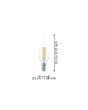 White LED 4W E14 Filament Candle Globe 