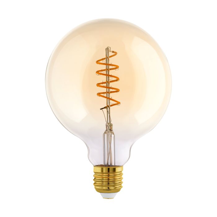 4W E27 LED G125 Globe Amber