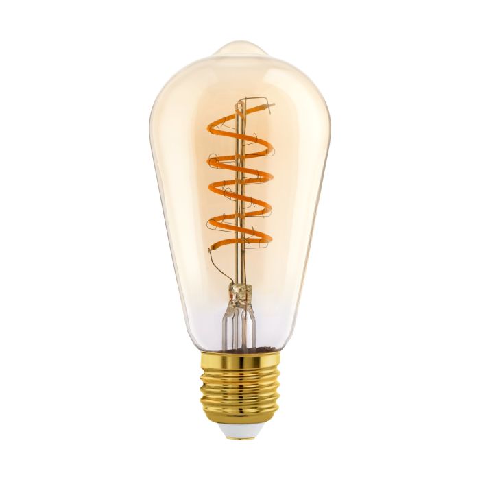 4W E27 LED ST64 globe amber