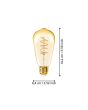 4W E27 LED ST64 globe amber