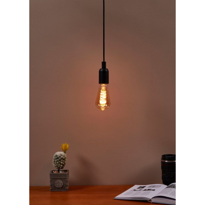 4W E27 LED ST64 globe amber