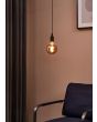 4W E27 LED G95 Globe Black Transparent