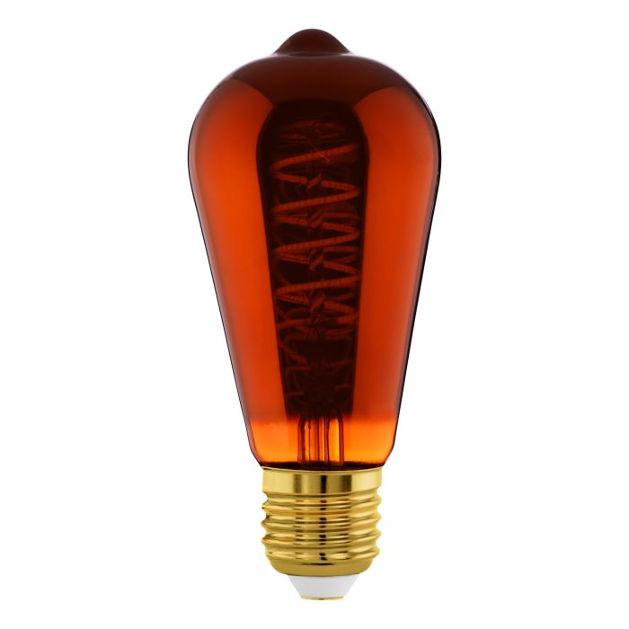 4W E27 LED ST64 Globe Copper Transparent