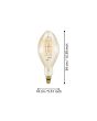 8W E27 LED E140 Globe Amber