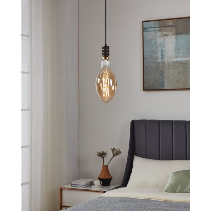 8W E27 LED E140 Globe Amber