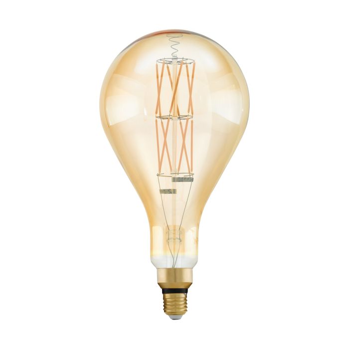 8W E27 LED PS160 Globe Amber Bulbs