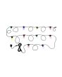 FESTOON 10 Light LED Kit Black & Multi Colour