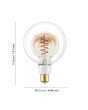 4W E27 LED G125 globe